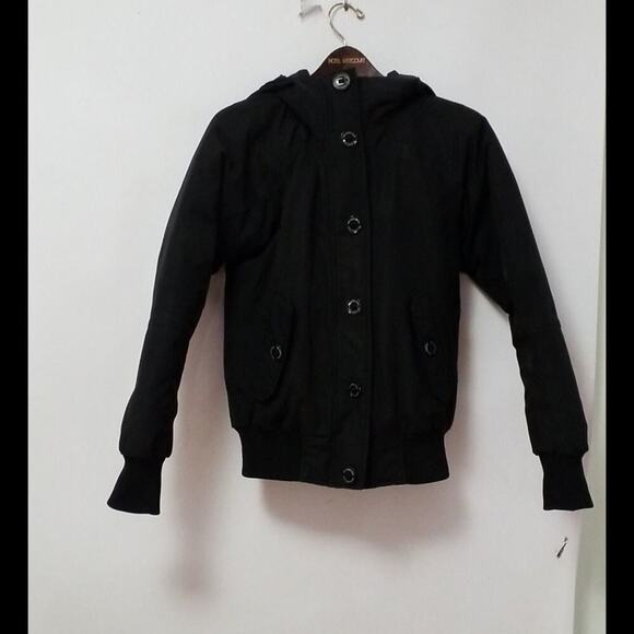 THE NORTH FACE BLACK HEAVY SHORT COAT SZ XS/TP - Picture 1 of 8